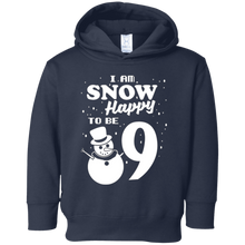 Snow Happy to Be 9 Kid's Winter Birthday T-Shirt