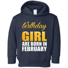 Birthday Girl Are Born In February T-shirt For Girls Golden