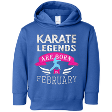 Girls' Karate Gift T-Shirt, Legends are Born in February