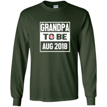 Mens Grandpa to be August 2018 T-Shirt Cool Papa Gift