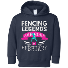 Girls' Fencing Legends are Born in February Gift T-Shirt