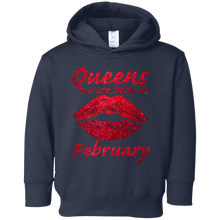 Queens Are Born In February Sexy Lips Red Glitter T-Shirt