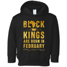 Kings Are Born In February Birthday T-Shirt for Black Men