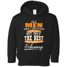 Mens Funny All men are created equal February Birthday Tshirt