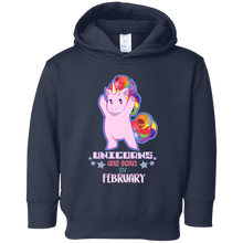 Cute February Unicorn Birthday Girl Gift Rainbow Shirt