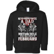 Mens Never Underestimate A Dad With A Motorcycle February T-shirt