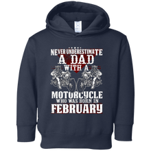 Mens Never Underestimate A Dad With A Motorcycle February T-shirt