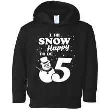 Snow Happy to Be 5 Kid's Winter Birthday T-Shirt